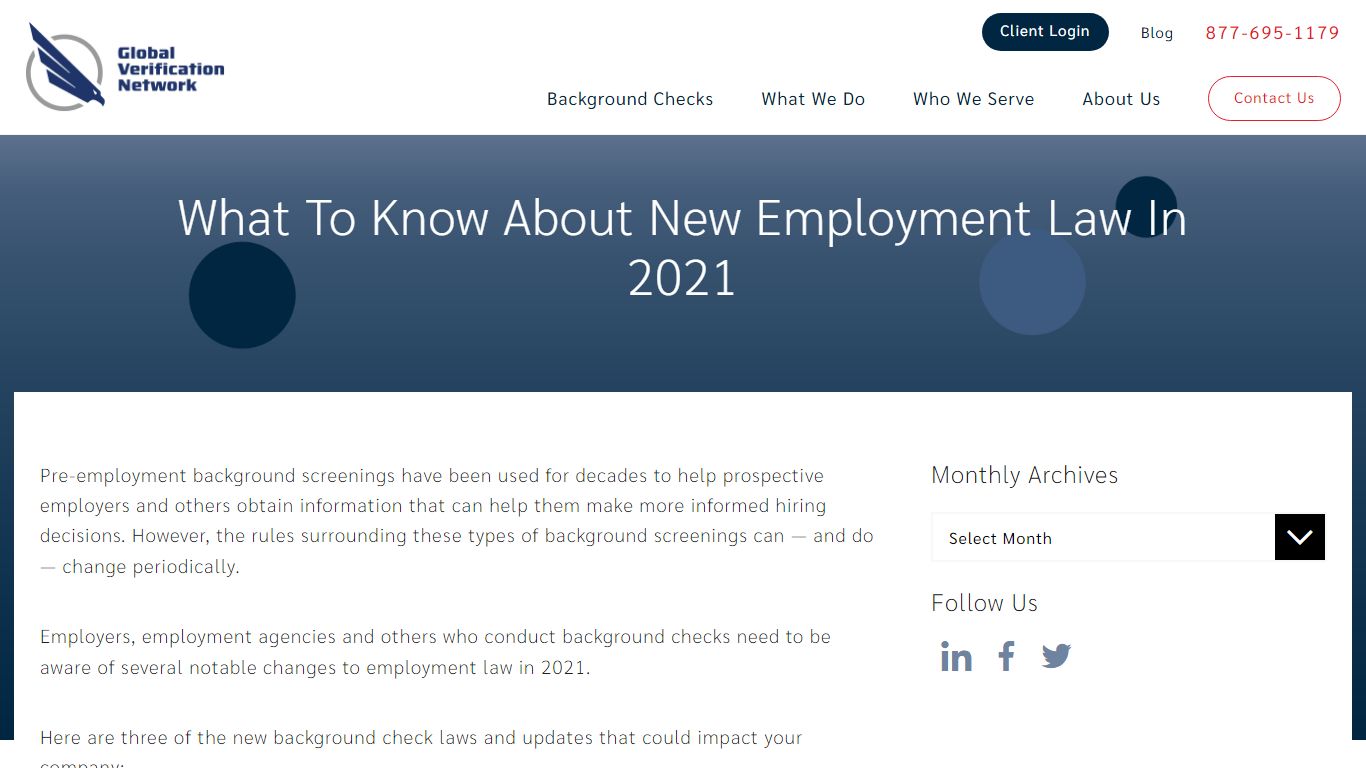 Employment Law 2021 | New Background Check Laws | GVN